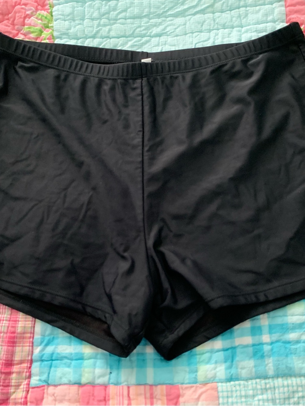 Women's 18W  Black Swim Bikini Shorts Boy Short Full Coverage Swim Bottoms